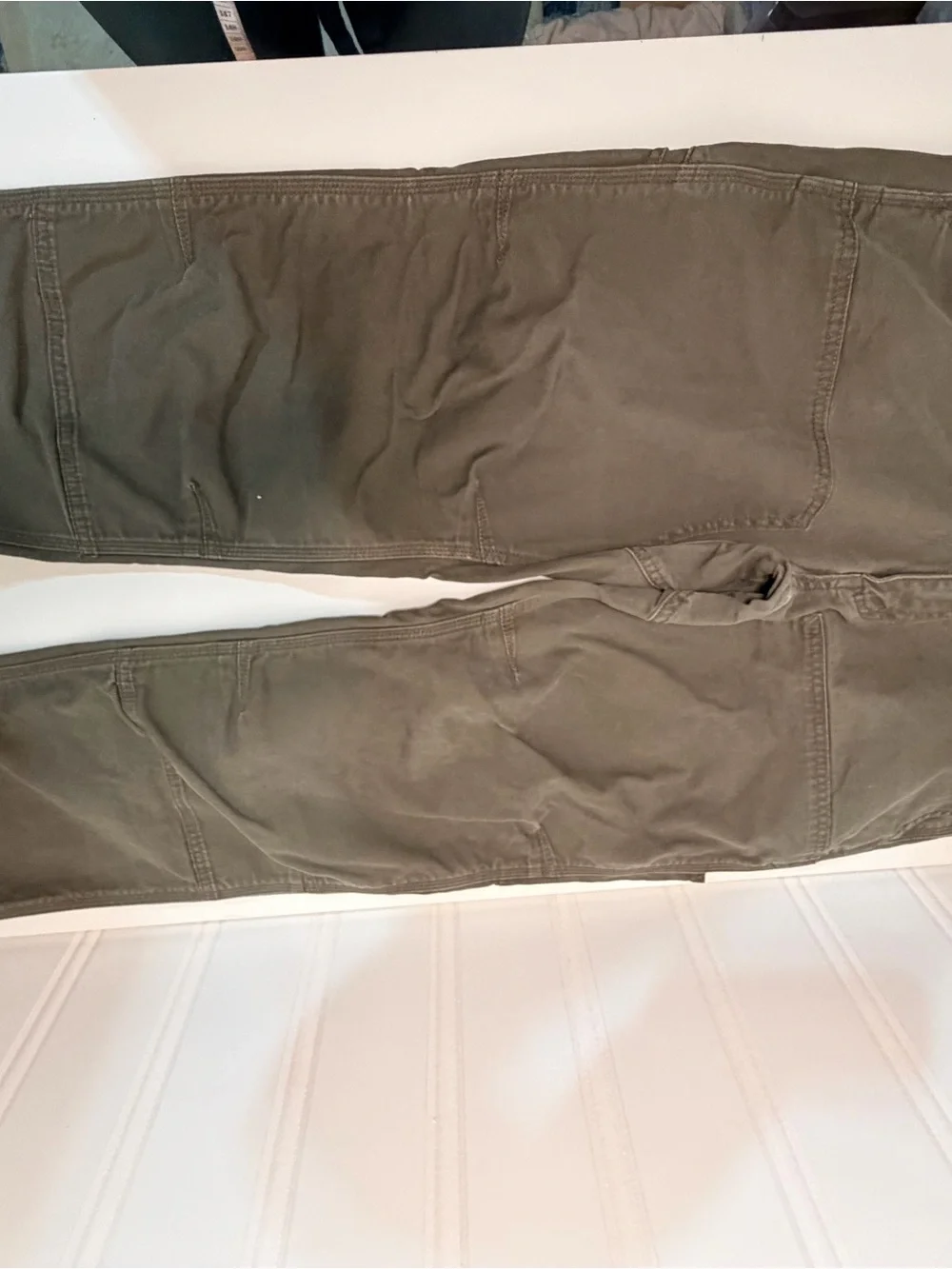 Carhartt Olive Green Cargo Pants with Back Patch Pockets